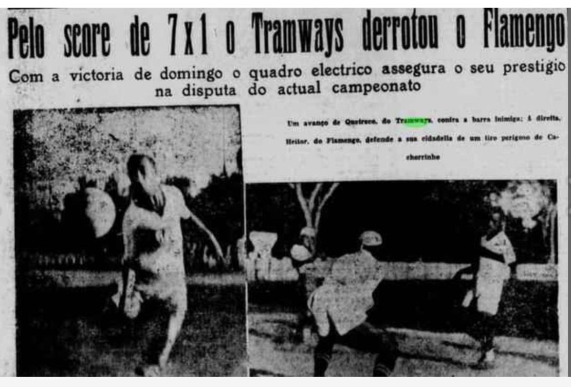 Mais uma goleada dos Elétricos em 1935