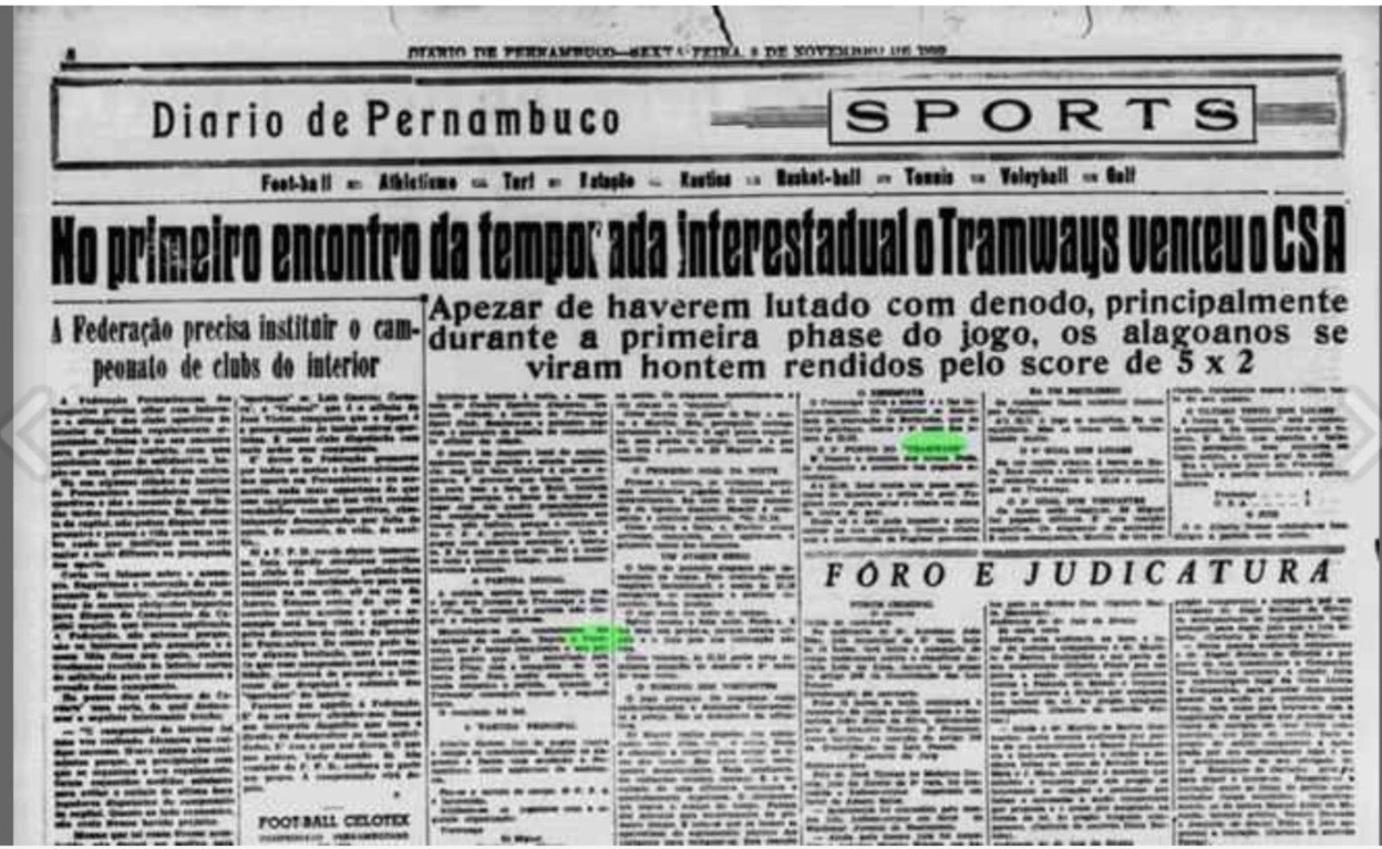 Ainda em 1935, vencemos o CSA (AL) por 5x2