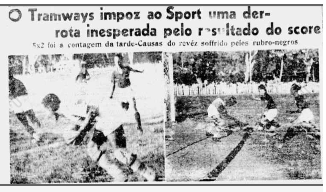 Em 1937, as goleadas continuaram. Essa foi um 5 x 2 em cima do Sport
